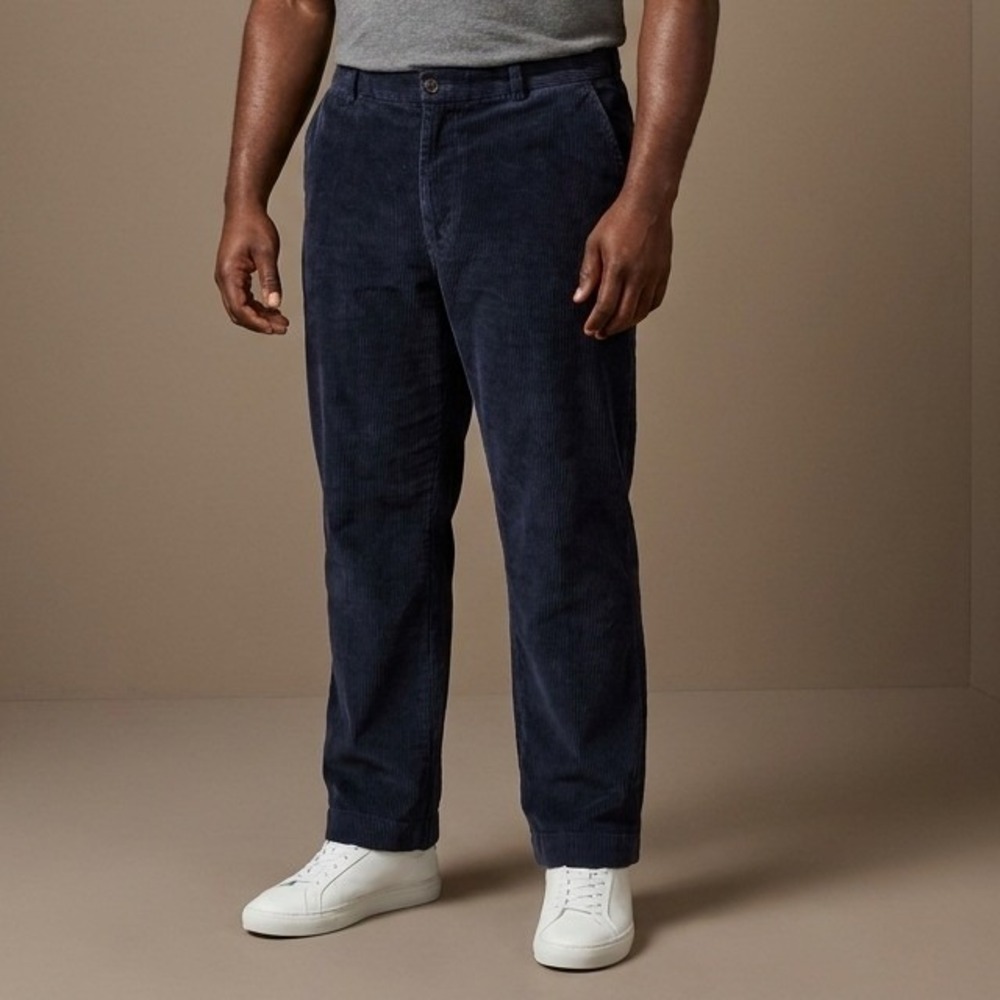 BROOKS BROTHERS Mens Pants 40x30 Navy Blue Cotton Corduroy Preppy Clark
